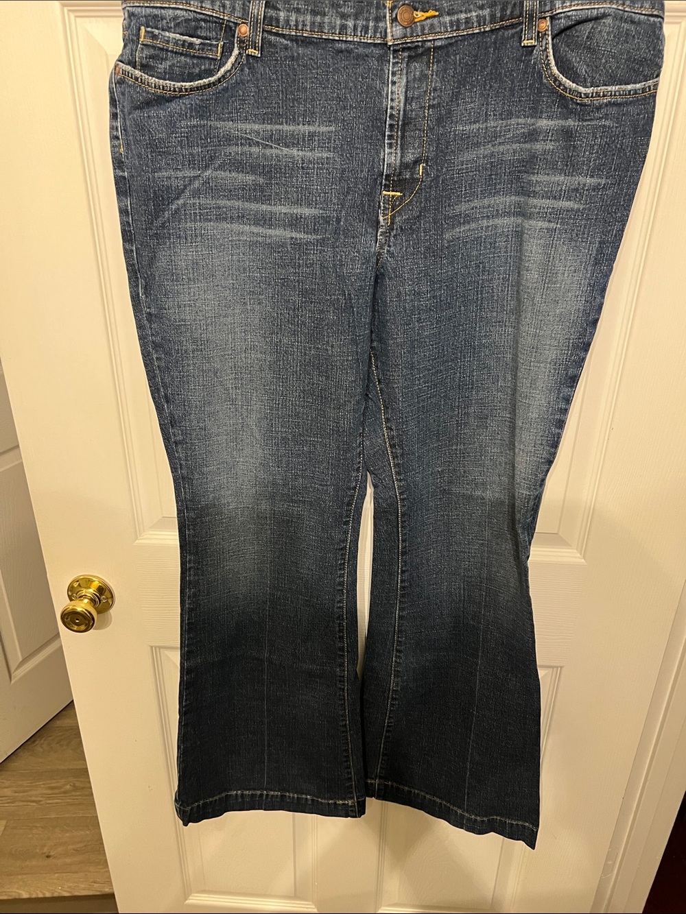 Mossimo Supply Co. Women's Flared Jeans in Dark Blue Wash